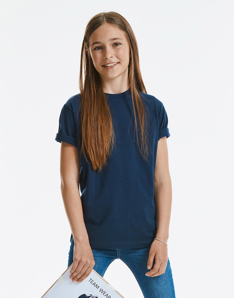 Kids T-Shirt, Rundhals, organisch, körperbetonte Passform